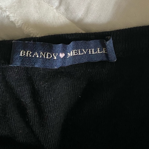 Brandy Melville Black Sweetheart Tank - Picture 2 of 4